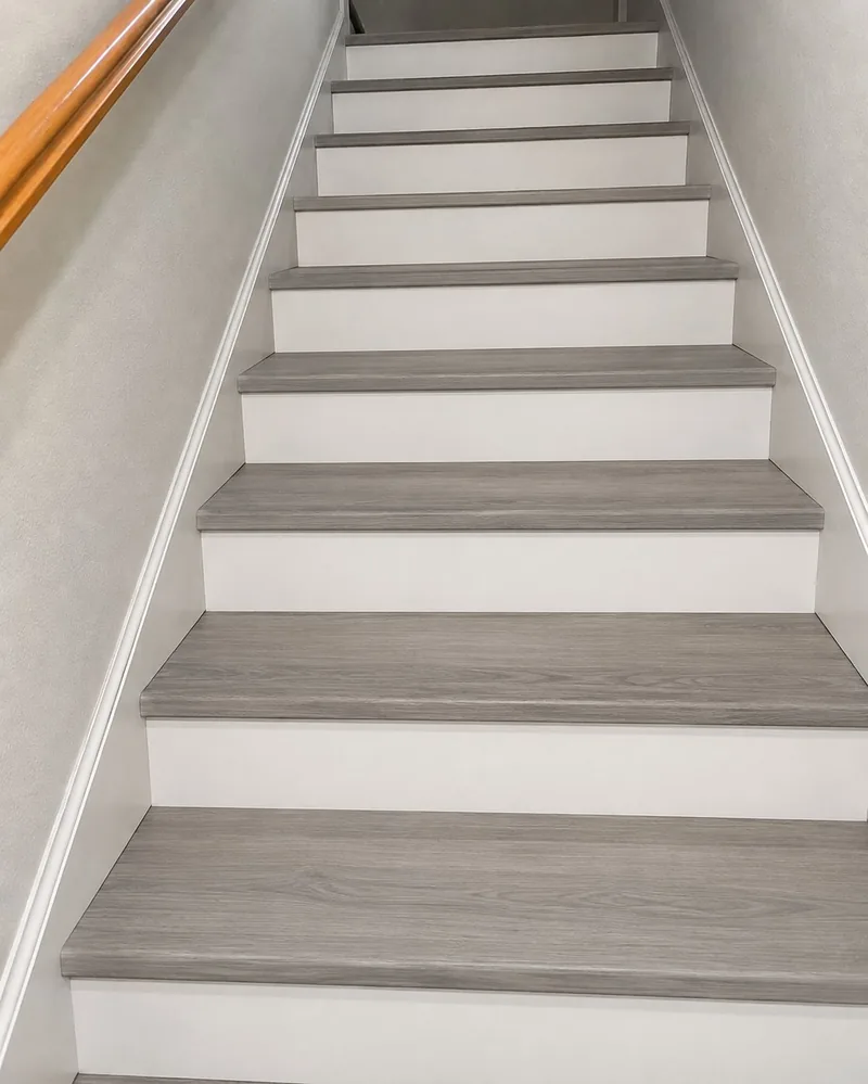 After modern LVP stairs in Winter Park